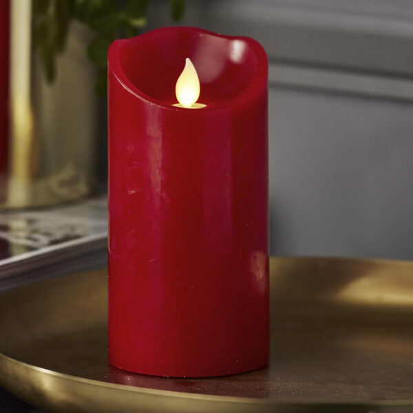 LED žvakė TWINKLE-RED (15 cm)  