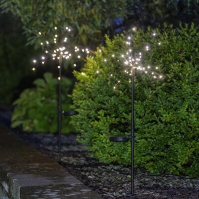 lauko sodo zibintas dekoracija firework led solar saules baterija 481-91
