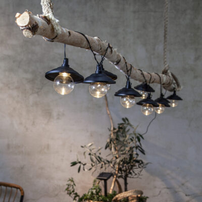 Lempučių girlianda su saulės baterija GLOBE SHADE SOLAR