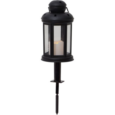 064-55 juodas zibintas lauko sodo led