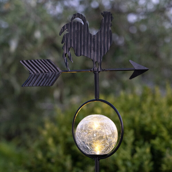Šviečianti sodo dekoracija su saulės baterija WINDY ROOSTER  