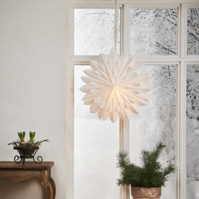 Popierinė žvaigždė CLIPP WHITE 60CM