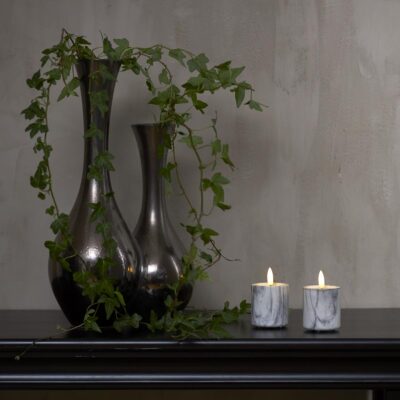 2 LED žvakės FLAMME MARBLE (9 cm)