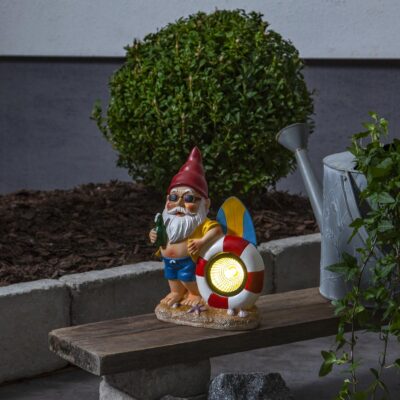 Šviečianti sodo dekoracija su saulės baterija GNOM