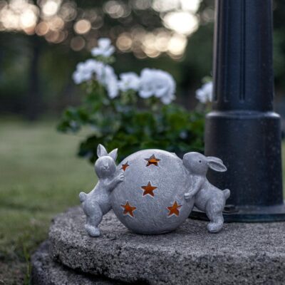 Šviečianti lauko dekoracija su saulės baterija KIŠKUČIAI